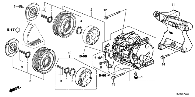 2014 Acura RLX  Bolt, Flange (8X70) Diagram for 90024RJAA00