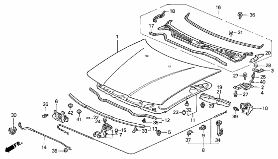 1993 Acura Vigor  Stopper, Tailgate (Black) Diagram for 85268SA5003