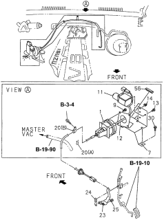 1996 Acura SLX  Clip, Vacuum Hose (Left) Diagram for 8944569490
