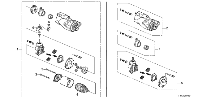 2022 Acura MDX STARTER MOTOR ASSY Diagram for 312005MRA01
