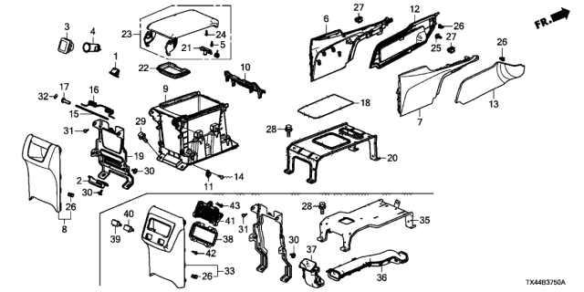 2013 Acura RDX  Cap Assembly Diagram for 39620TX4003