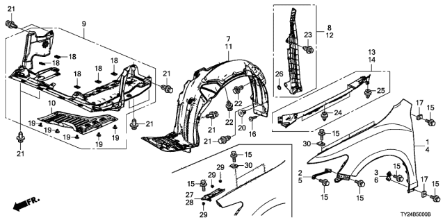 2015 Acura RLX  Bolt-Washer (6X18) Diagram for 90111SJA000