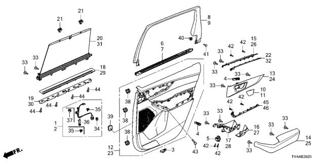 2022 Acura MDX TRIM PANEL *NH1176L* Diagram for 83702TYAA21ZA