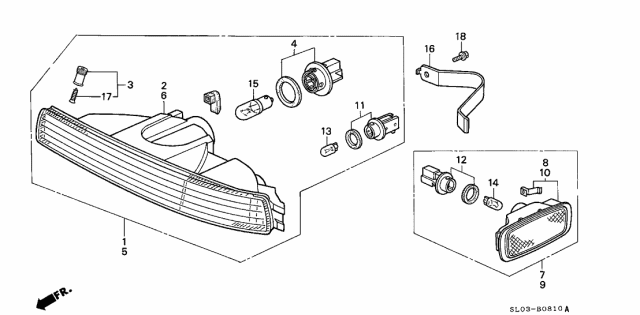 2025 Acura ADX Lamp Unit, Passenger Side Diagram for 33302SL0A02