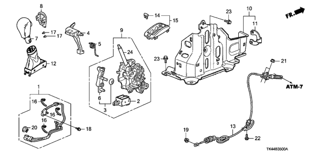 2009 Acura TL Boot Set, Select (Graphite Black) Diagram for 54300TK4A81ZA