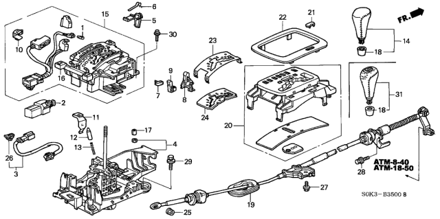 1999 Acura TL Bolt-Washer (8X30) Diagram for 934050803008