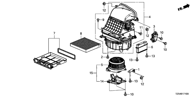 2016 Acura MDX  Stay, Hvac Diagram for 79105TZ5A00