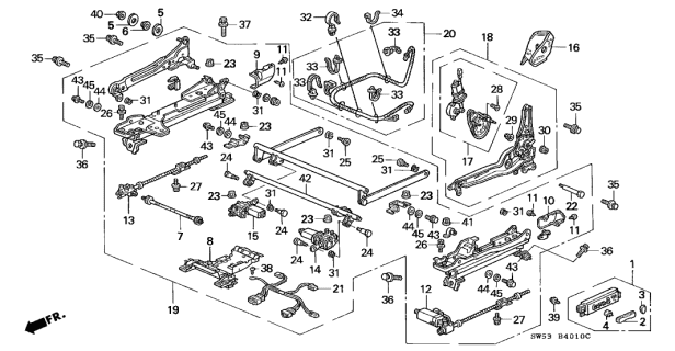 1997 Acura TL  Bolt-Washer (10X20) Diagram for 934051002007