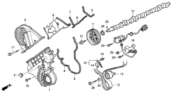 1993 Acura Vigor  Bolt, Flange (6X20) Diagram for 90021PL2000