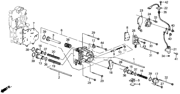 1987 Acura Legend  Pipe, Top Clutch Diagram for 22744PG4000