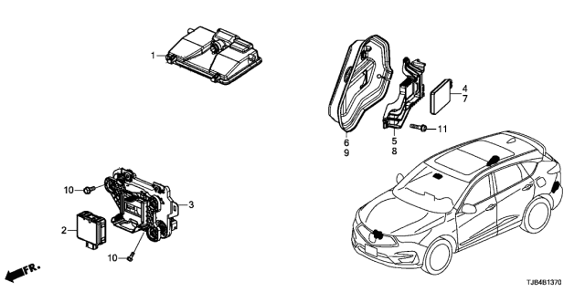 2019 Acura RDX  SET MILLIWAVE RADAR Diagram for 36803TJCA13