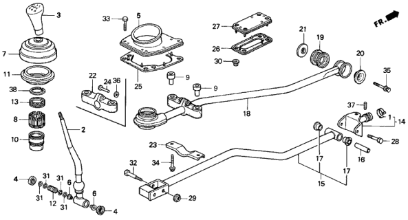 1992 Acura Vigor  Bolt-Washer (8X45) Diagram for 934030804508
