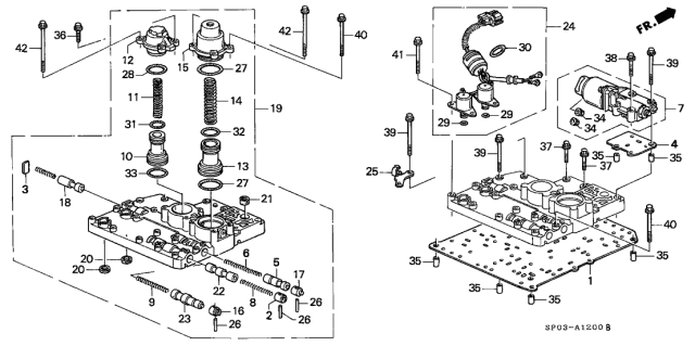 1993 Acura Legend  Bolt, Flange (6X70) Diagram for 957010607008