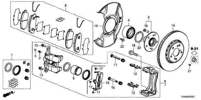 2015 Acura RDX  Bolt, Wheel (Rocknel Fastener) Diagram for 90113STKA01
