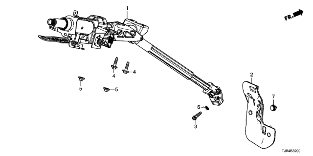 2019 Acura RDX  Column Assembly, Steering Diagram for 53200TJBA02