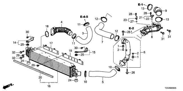 2021 Acura TLX Rubber, Air Cleaner Mounting Diagram for 17212P2JJ00