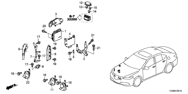 2015 Acura TLX  ECU Diagram for 378205J2A56