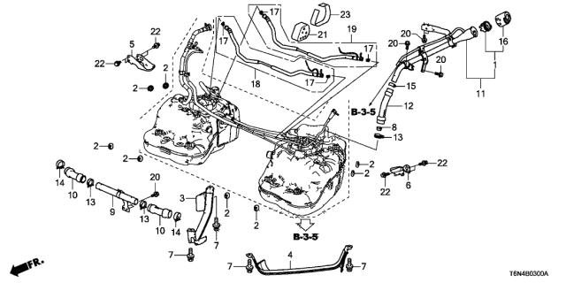 2019 Acura NSX Shutter Set, Fuel Sub Diagram for 17671TG7A03