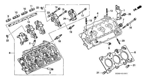 1996 Acura RL  Hanger, Passenger Side Engine Diagram for 11912P5A000