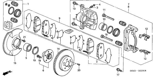 2004 Acura RSX  Pin A Diagram for 45235S0A003