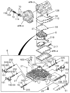 1998 Acura SLX  Gasket, Valve Body (Upper) Diagram for 8960183380
