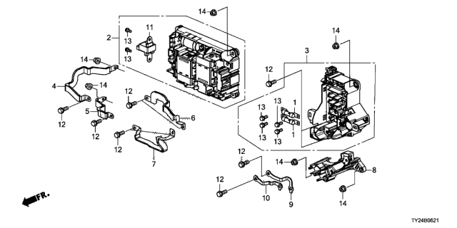 2019 Acura RLX  Busbar, Dc Positive Diagram for 1E481R9S000