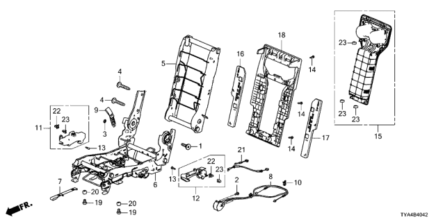 2022 Acura MDX  FRAME, CNTR BCK Diagram for 81926TYAA21