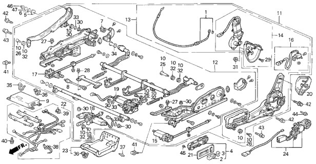 1994 Acura Legend Clip Assembly (8Mm) Diagram for 91545SE0003