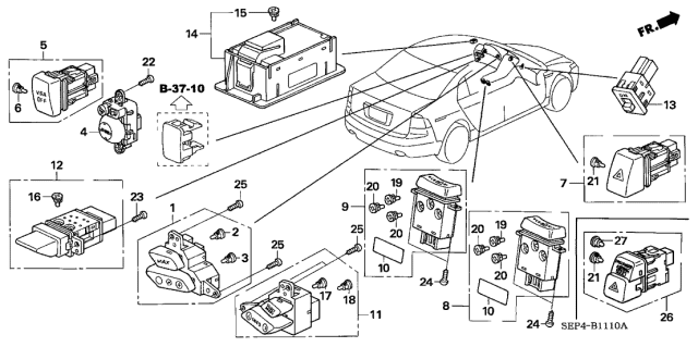 2006 Acura TL  Bulb (14V 40Ma) Diagram for 35835SEPA01