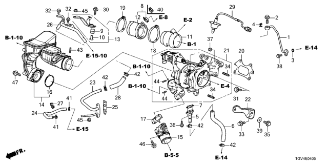 2021 Acura TLX  RUBBER, AIR CLEANER MOUNTING Diagram for 172126B2A00