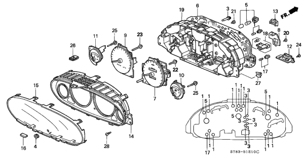 1994 Acura Integra Grommet (Denso) Diagram for 78175SE3004