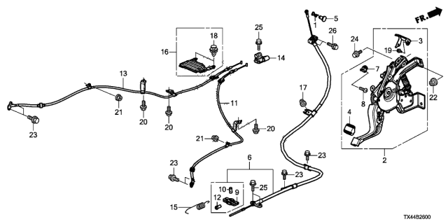2018 Acura RDX  Pin, Hand Brake Diagram for 47153S2A000