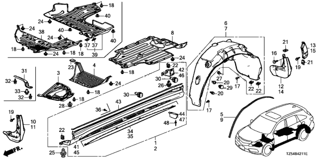2020 Acura MDX STRAKE L Diagram for 71852TZ5A00