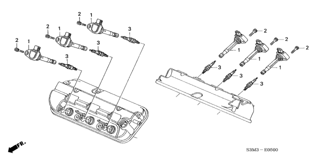 2003 Acura CL  Spark Plug (Pzfr6E-11) (Ngk) Diagram for 12290PGEA02