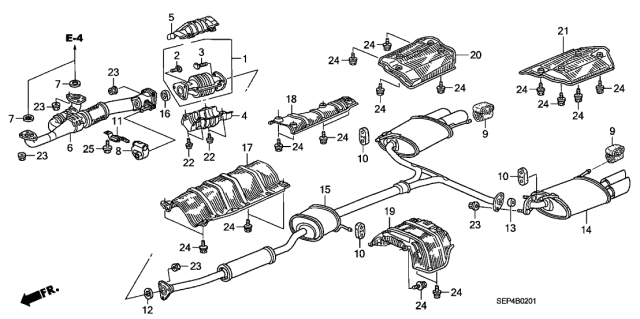 2007 Acura TL Cover (Upper) Diagram for 18182RCAA00