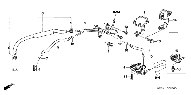 2006 Acura TSX  Tube A, Master Power Diagram for 46408SDAA02