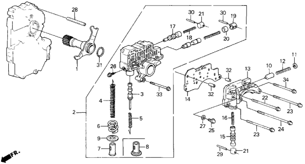 1988 Acura Legend  Cap, Regulator Spring Diagram for 27246PN6800