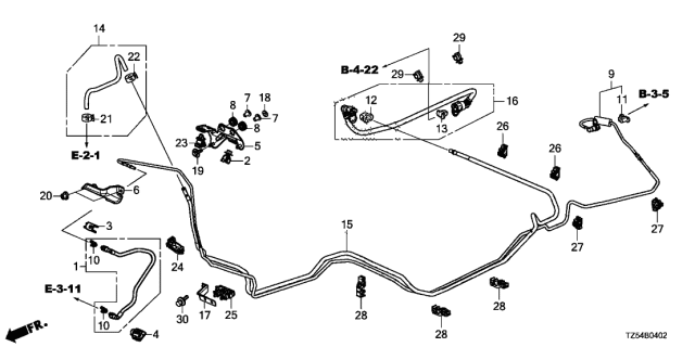 2019 Acura MDX  Clip, Drain Tube Diagram for 91597S5A931
