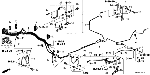 2016 Acura MDX  Bracket, Right Rear Diagram for 46433TZ5A00