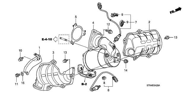 2011 Acura RDX Clip, Wire Harness Diagram for 36534PPD003