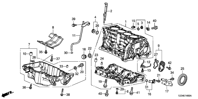 2018 Acura TLX  Pin, Dowel (18X13) Diagram for 15123PCX003