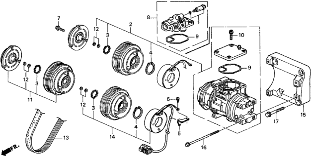 1997 Acura CL  Bolt, Flange 8X85 Diagram for 90023R70A00