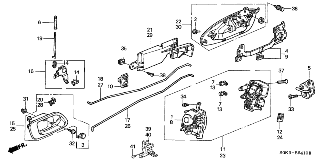 2003 Acura TL Cap, Driver Side Child Lock Diagram for 72652S84A00