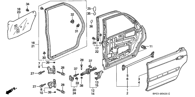 1995 Acura Legend  Bolt-Washer (8X60) Diagram for 90141SP0000