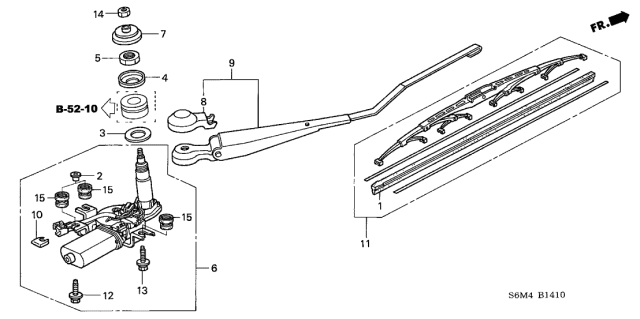2003 Acura RSX Nut, Special (18MM) Diagram for 38423SA6941