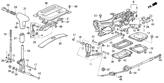1993 Acura Vigor Spring, Push Knob Diagram for 54133SA5981