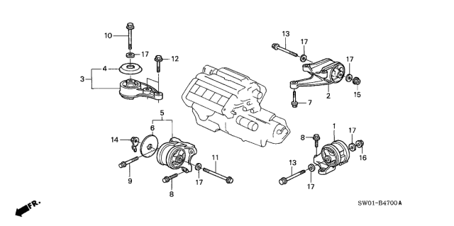 2002 Acura NSX Bolt, Flange (12X50) Diagram for 90180SL0000