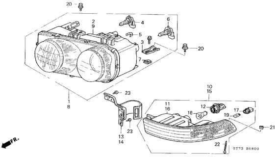 1995 Acura Integra Nut, Special Diagram for 33104ST7000