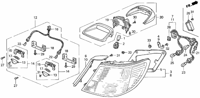 1998 Acura CL Lamp Unit (Classy Gray) Diagram for 34274SV4A01ZF
