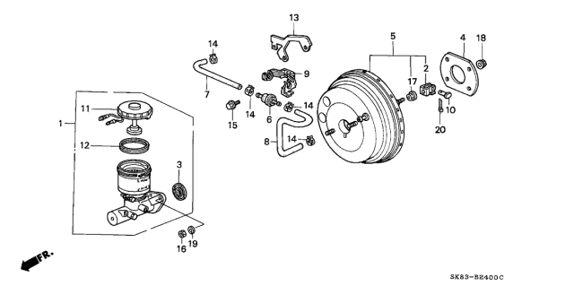 1992 Acura Integra Seal, Rod Diagram for 46185SE0003